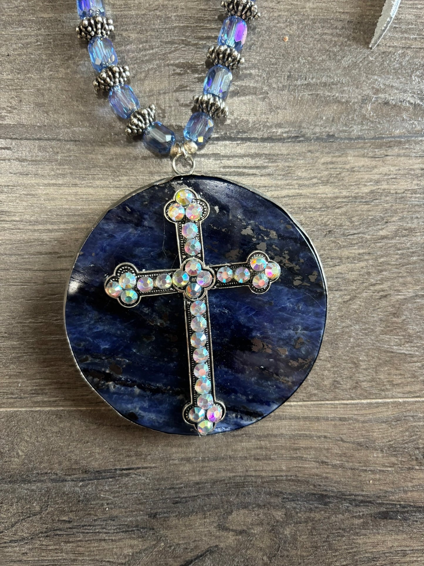 Large Royal Azure Pendant Necklace
