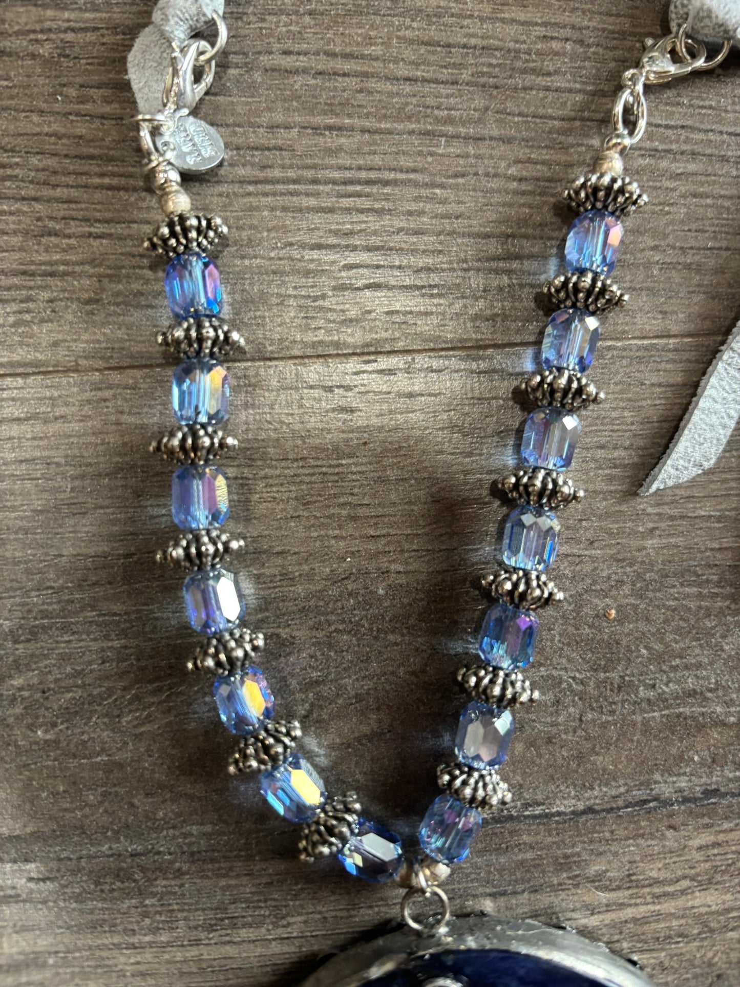 Large Royal Azure Pendant Necklace