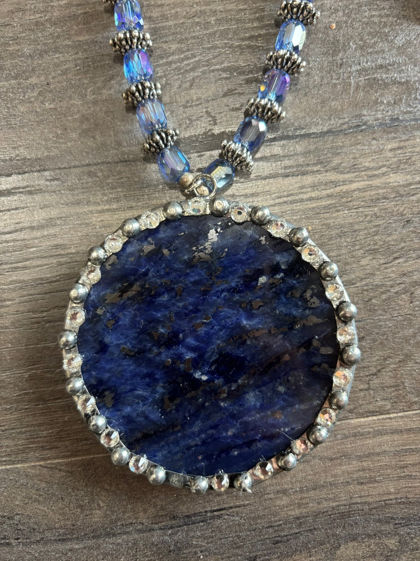 Large Royal Azure Pendant Necklace