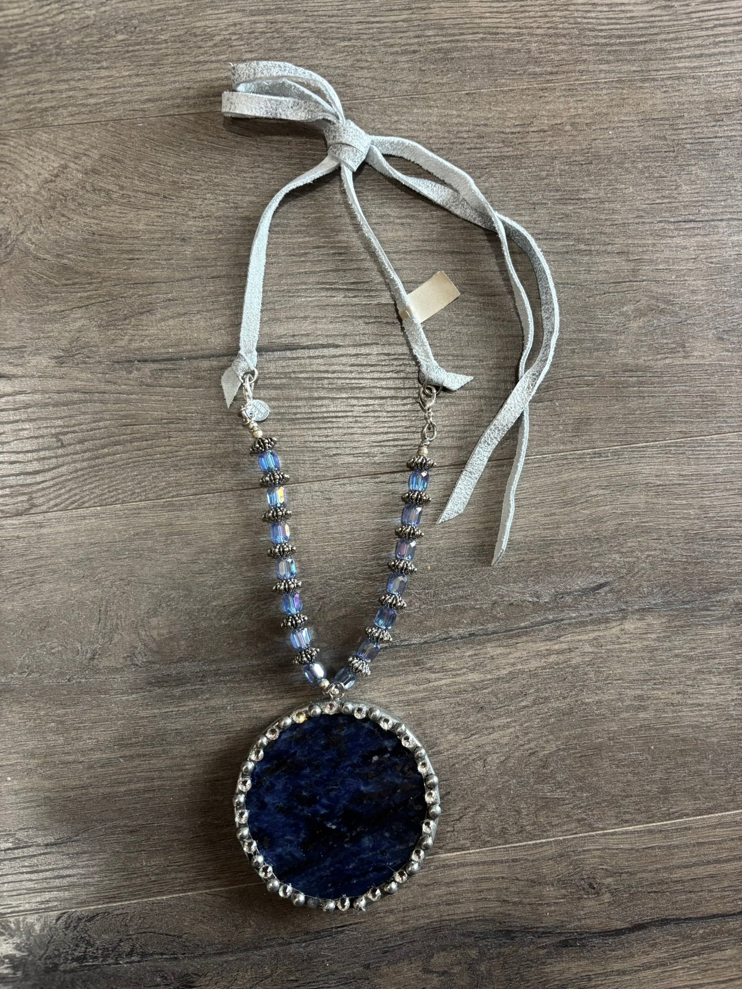 Large Royal Azure Pendant Necklace