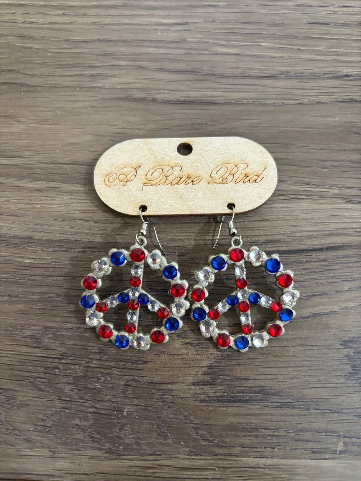 USA Sparkle Peace Out Earrings