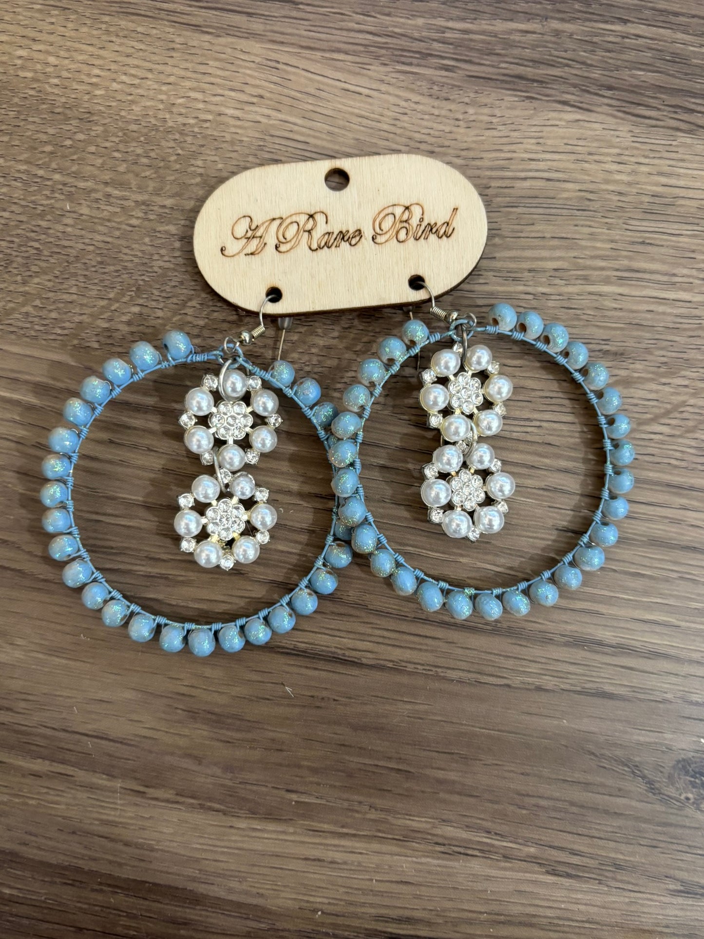 Winter Bloom Teakwood Earrings