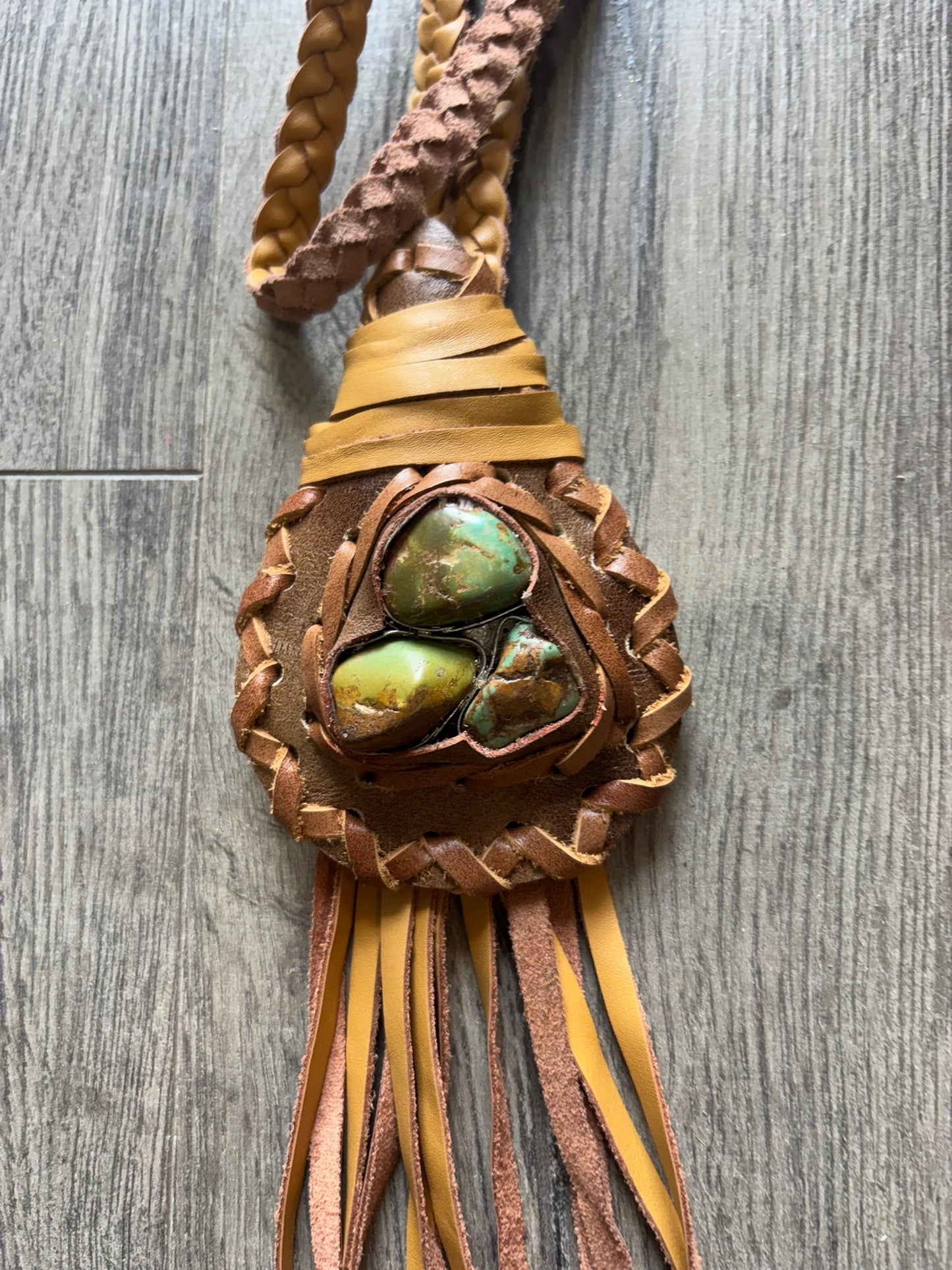 Nomad’s Leather Medallion Necklace