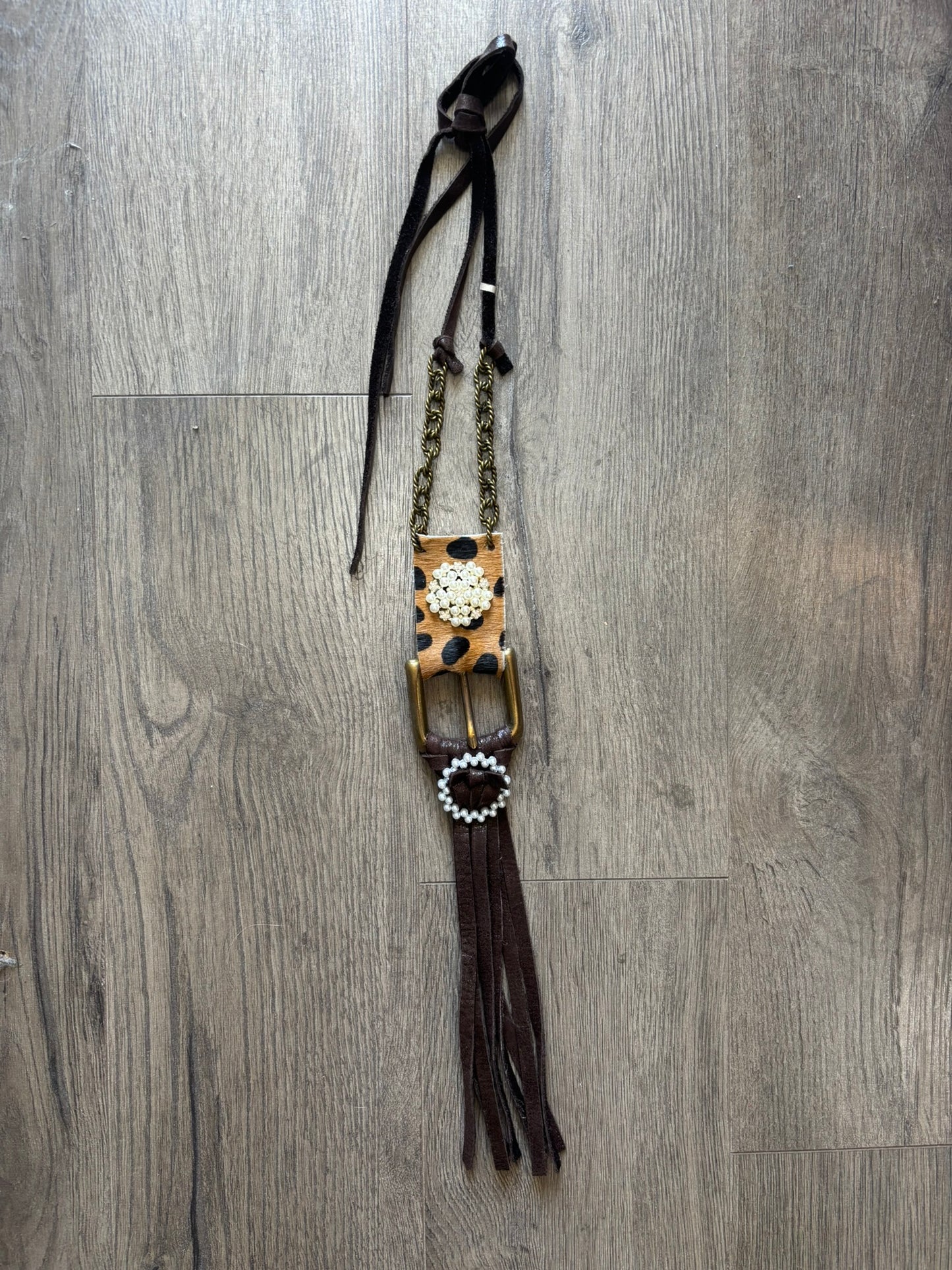 Leopard Glam Buckle Necklace