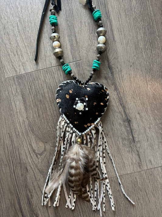 Copper Fleck Heart Necklace