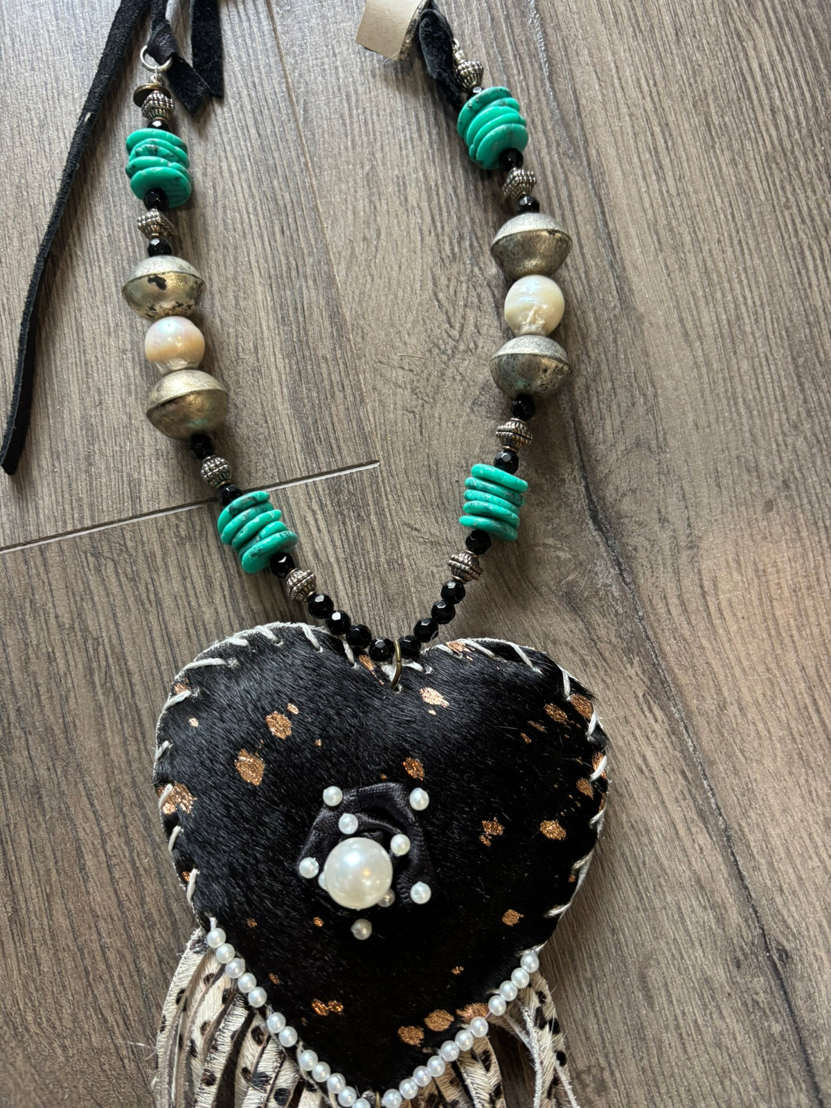 Copper Fleck Heart Necklace