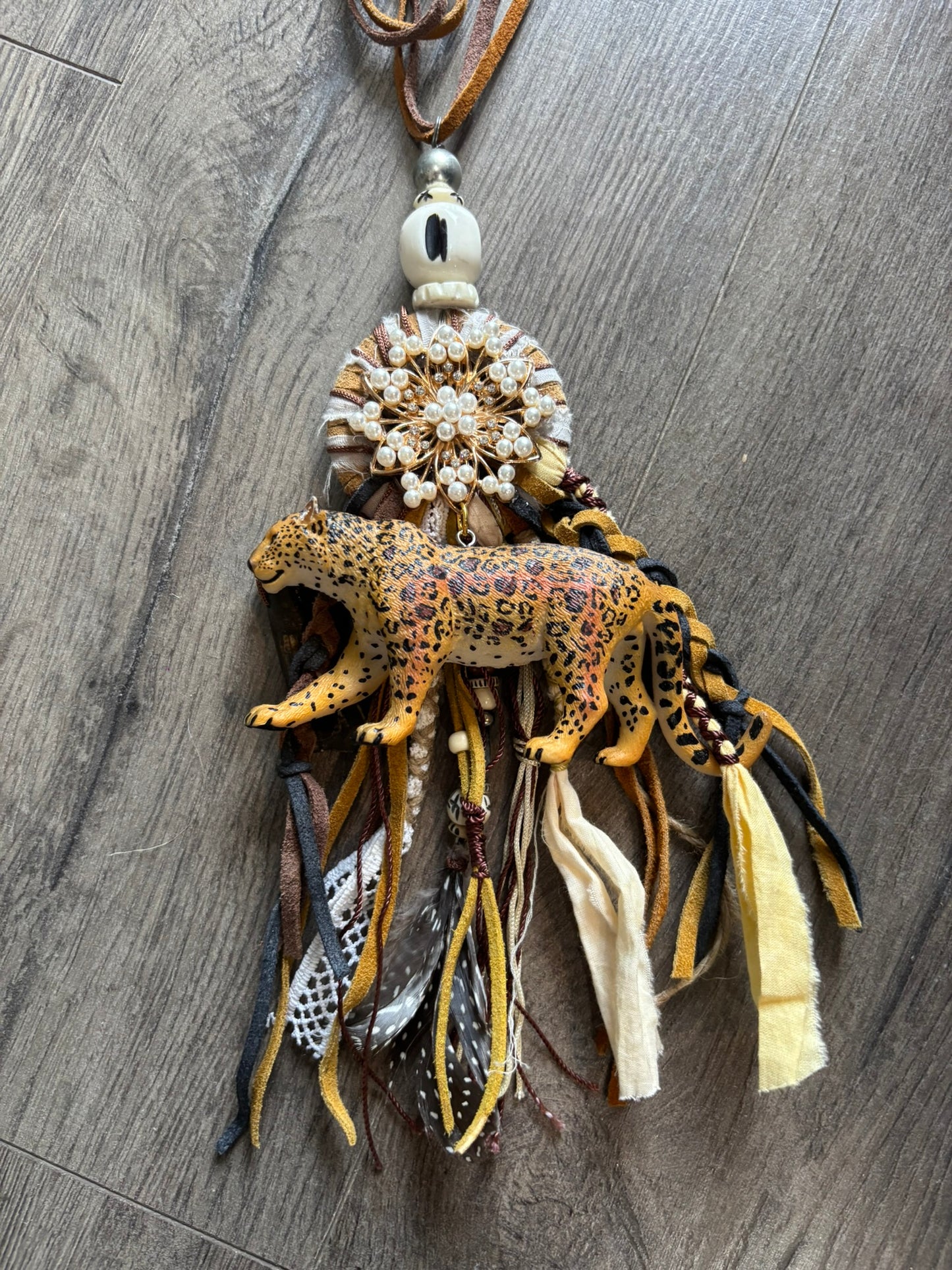 Safari Sunburst Leopard Necklace