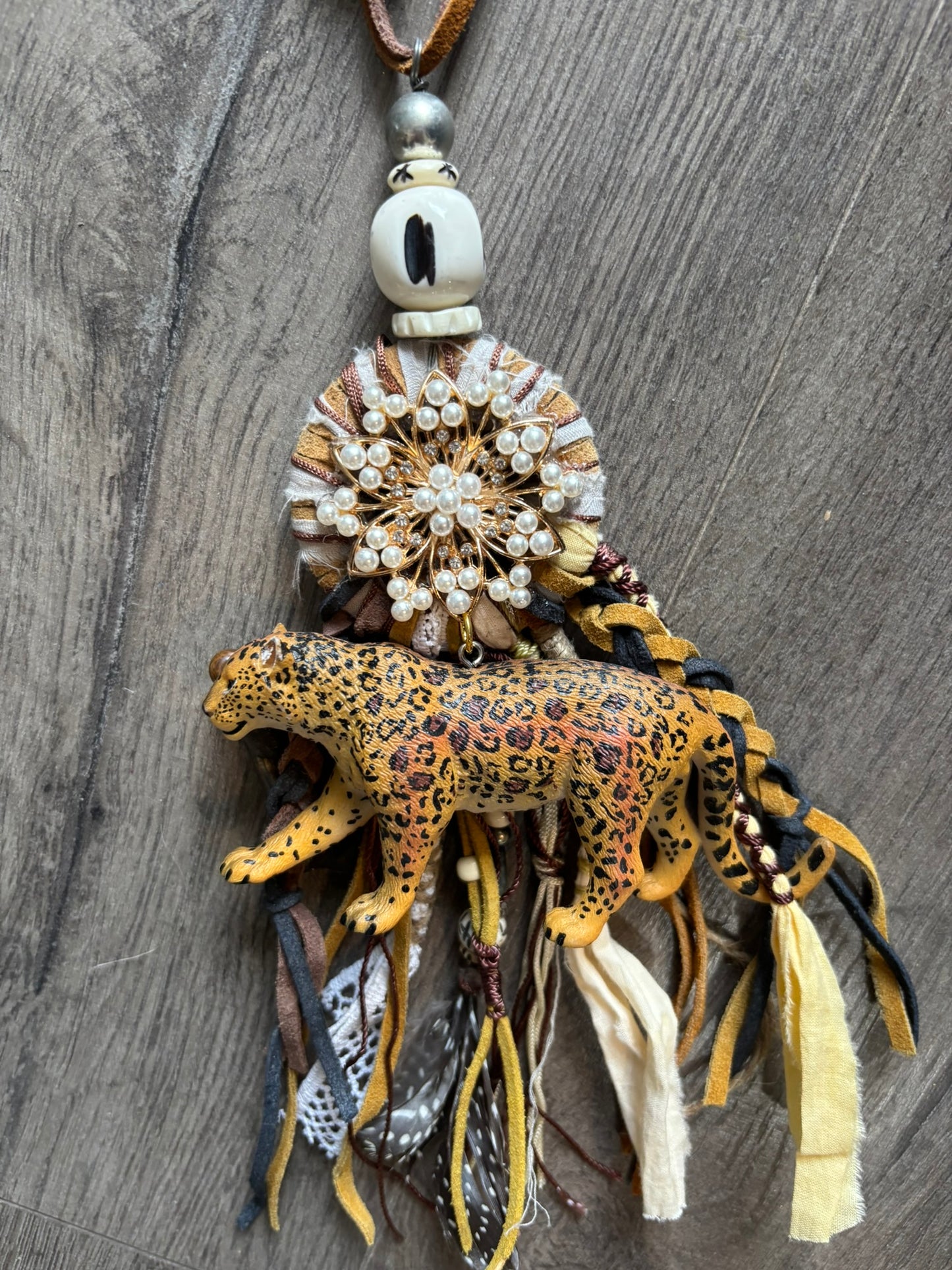 Safari Sunburst Leopard Necklace