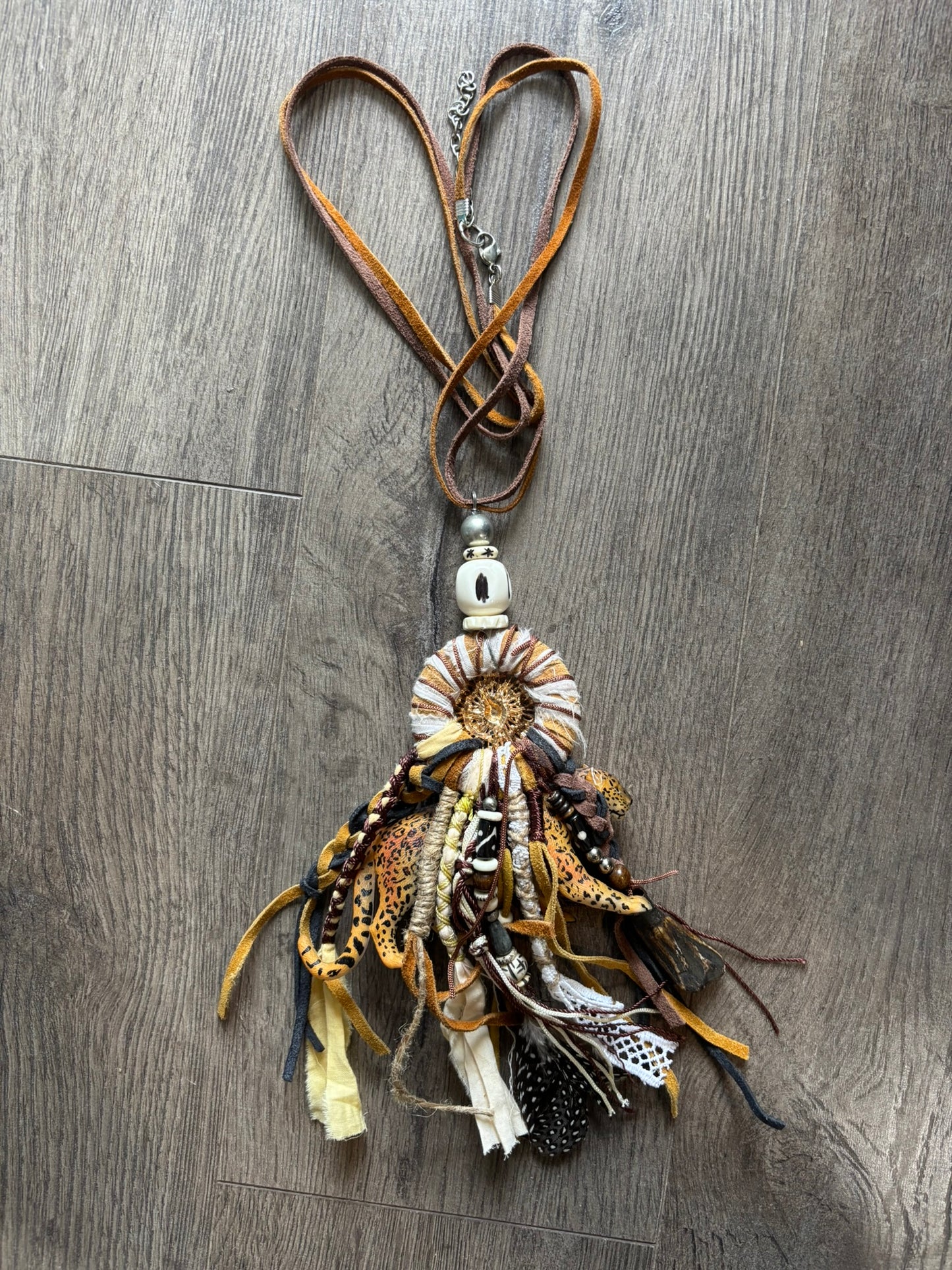 Safari Sunburst Leopard Necklace