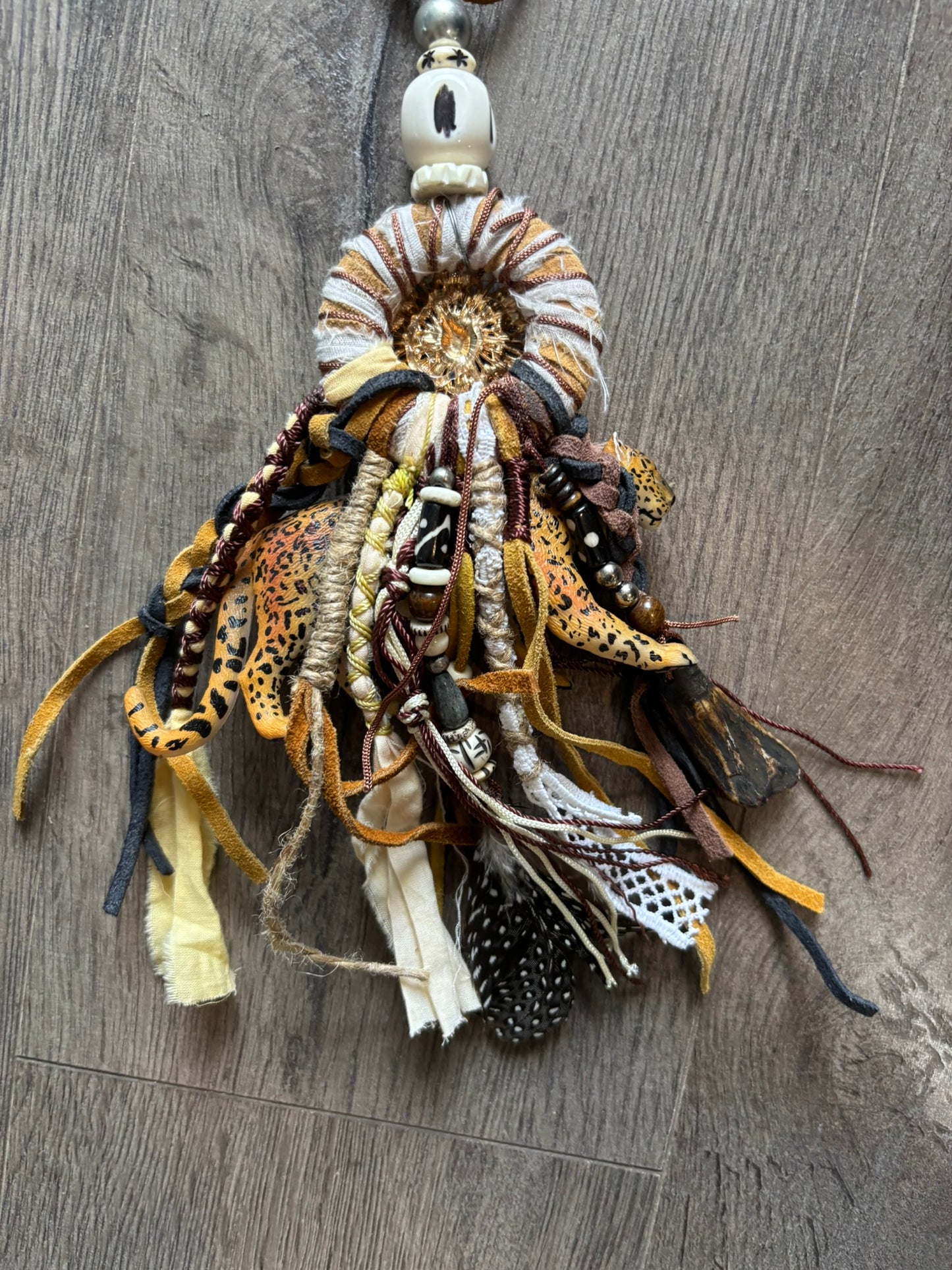 Safari Sunburst Leopard Necklace