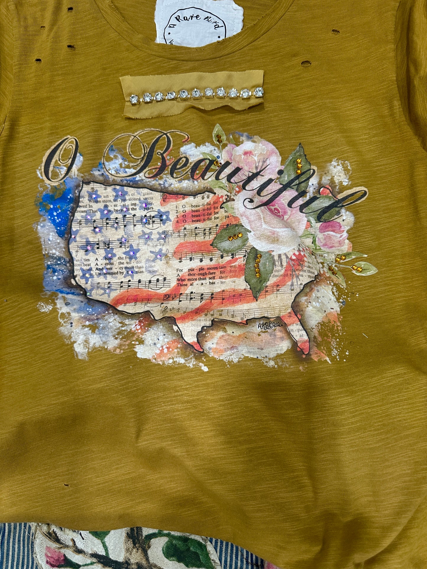 O Beautiful USA Tattered Tee