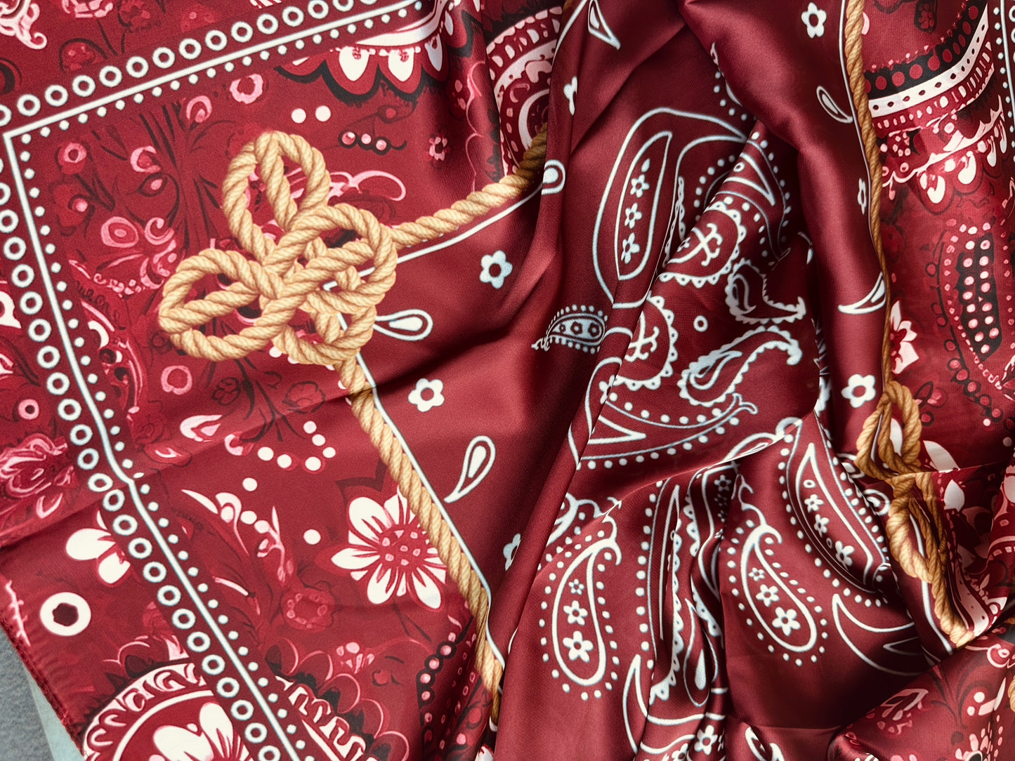 Rusty Red Rope Bandana Wild Rag