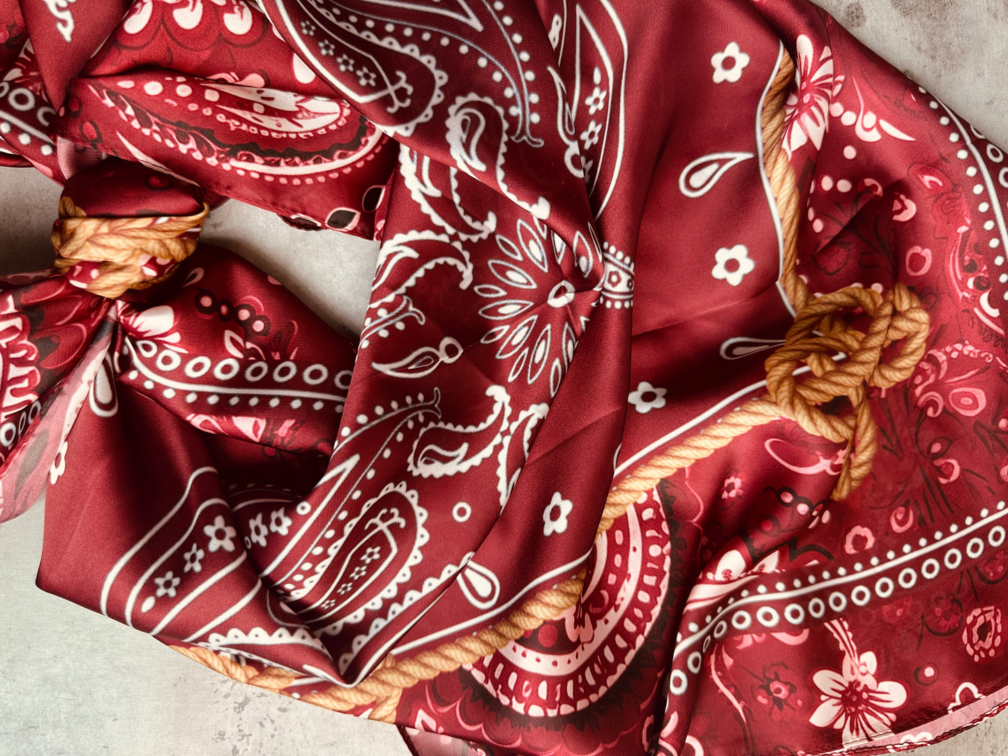 Rusty Red Rope Bandana Wild Rag