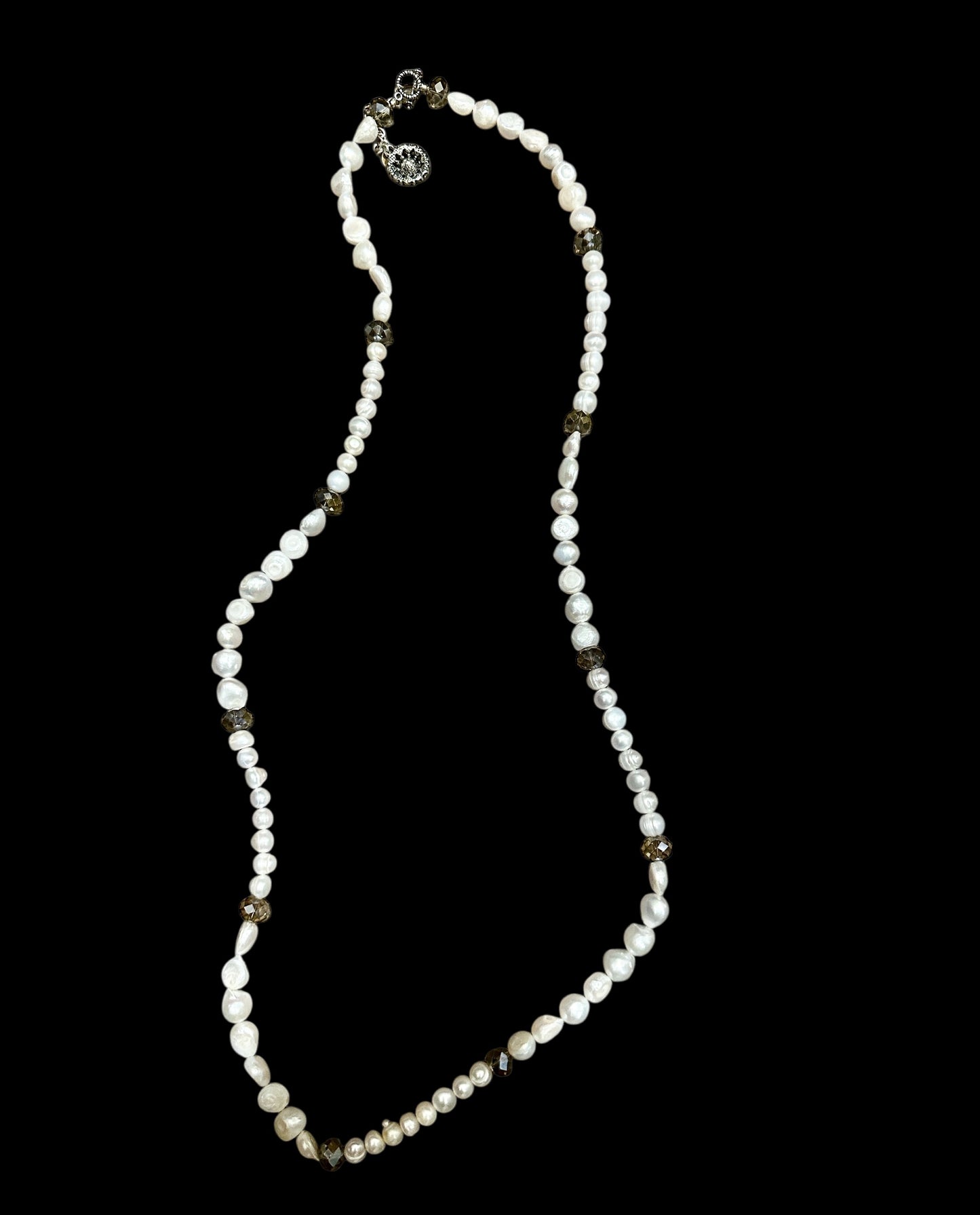 46"Authentic Pearl and Crystal Necklace
