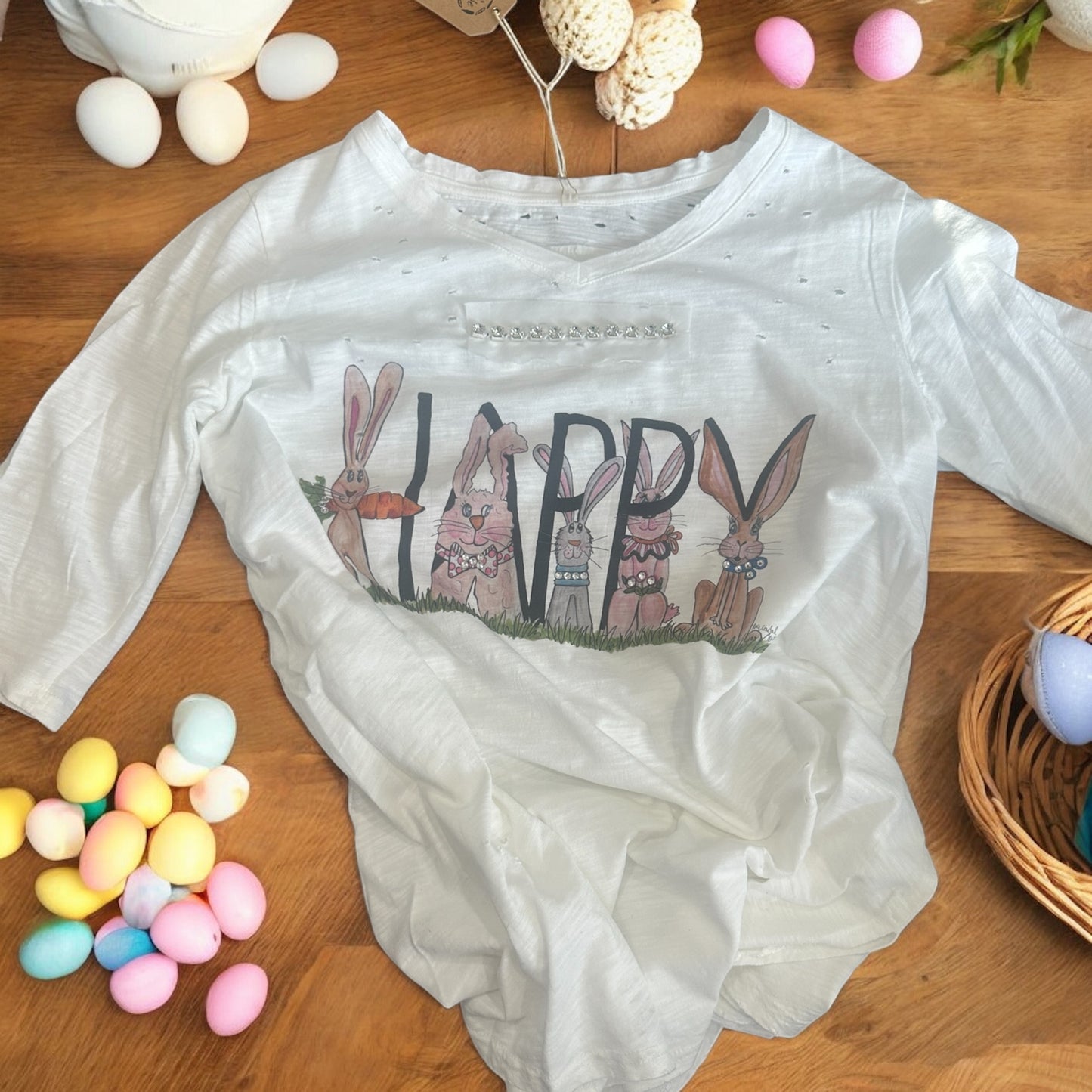 Happy Bunny Tattered Tee