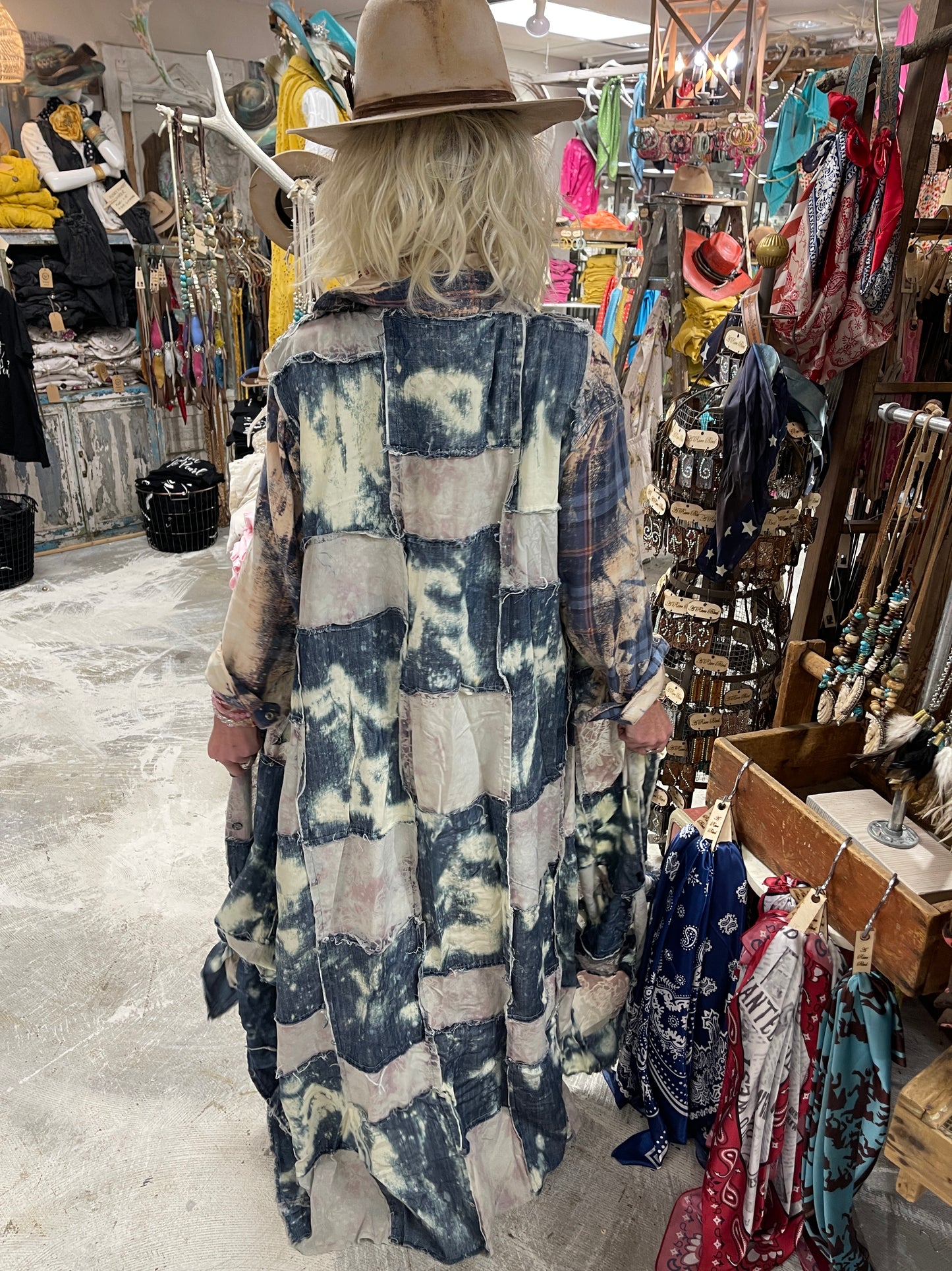 Denim Patchwork Duster