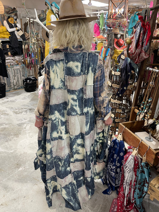 Denim Patchwork Duster