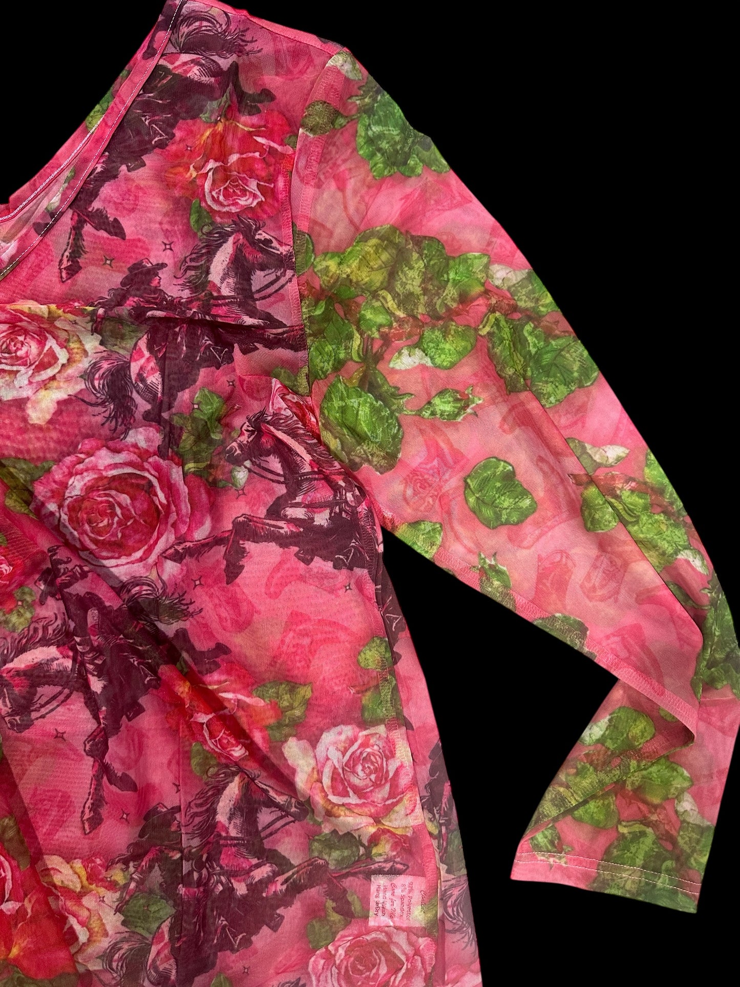 Racing Cowgirl Mesh Top