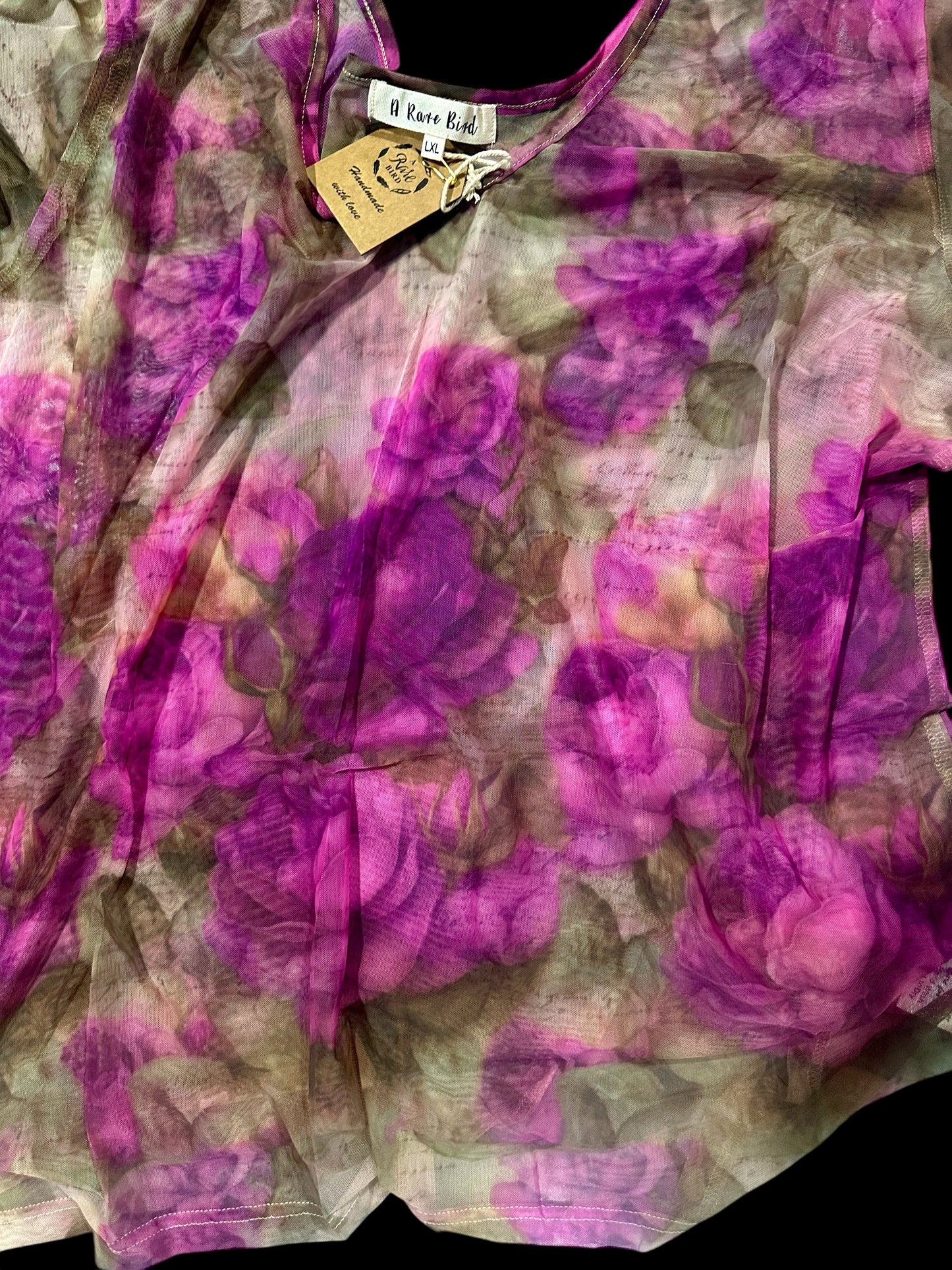 Roses Roses More Roses Mesh Top