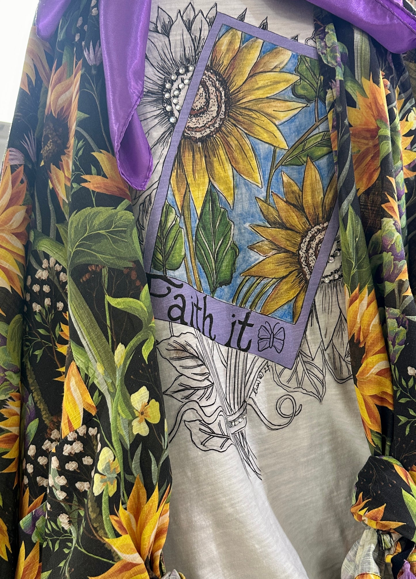 Sunflower and Sunshine Kimono