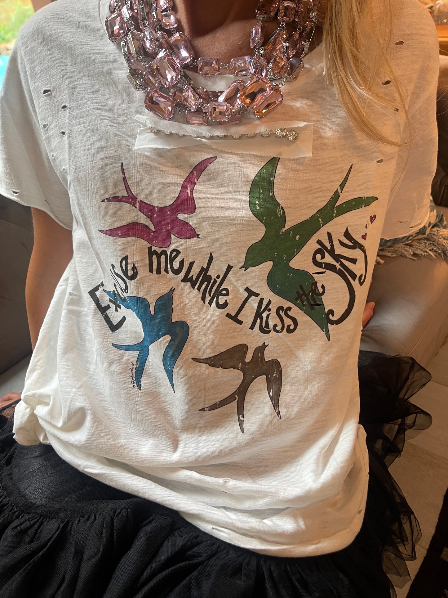 Excuse Me While I Kiss The Sky - Jimmy Hendrix Shirt 3/4 Sleeve