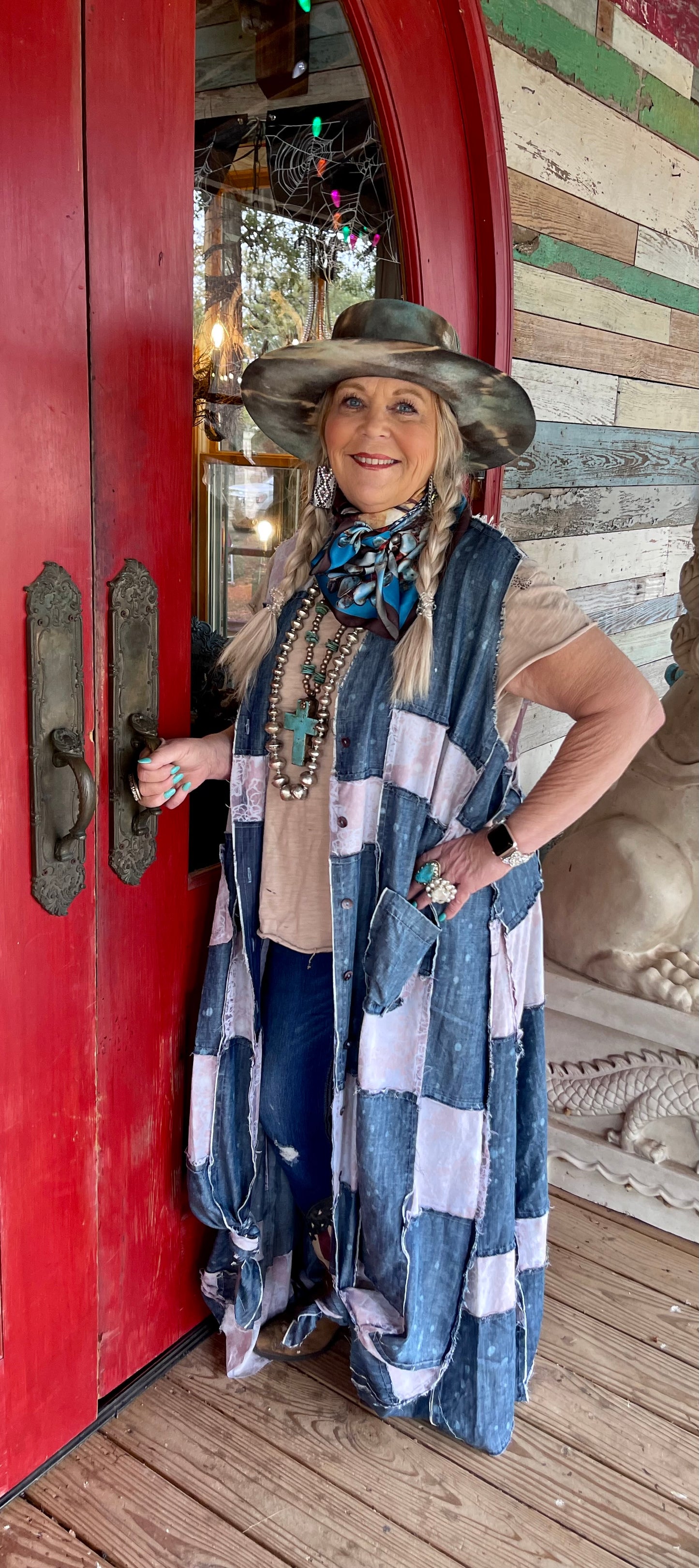 Denim Patchwork Duster