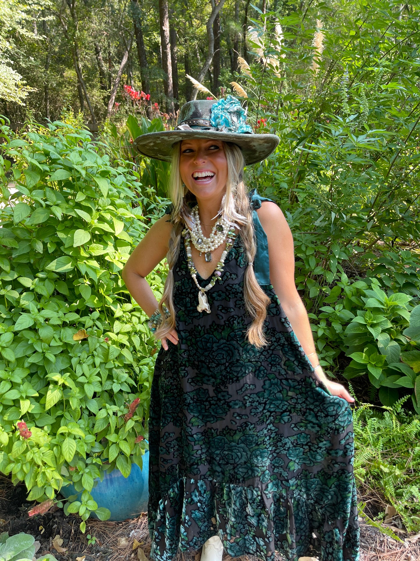 Burnout Velvet Dress