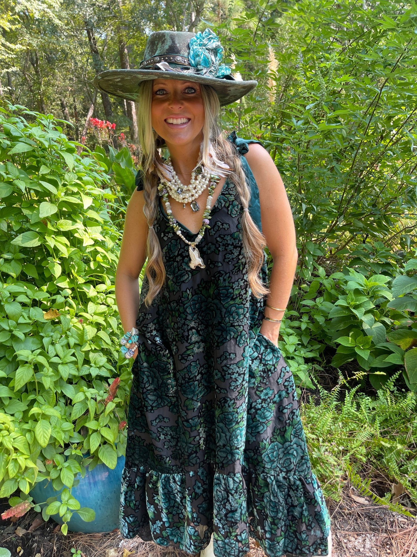 Burnout Velvet Dress