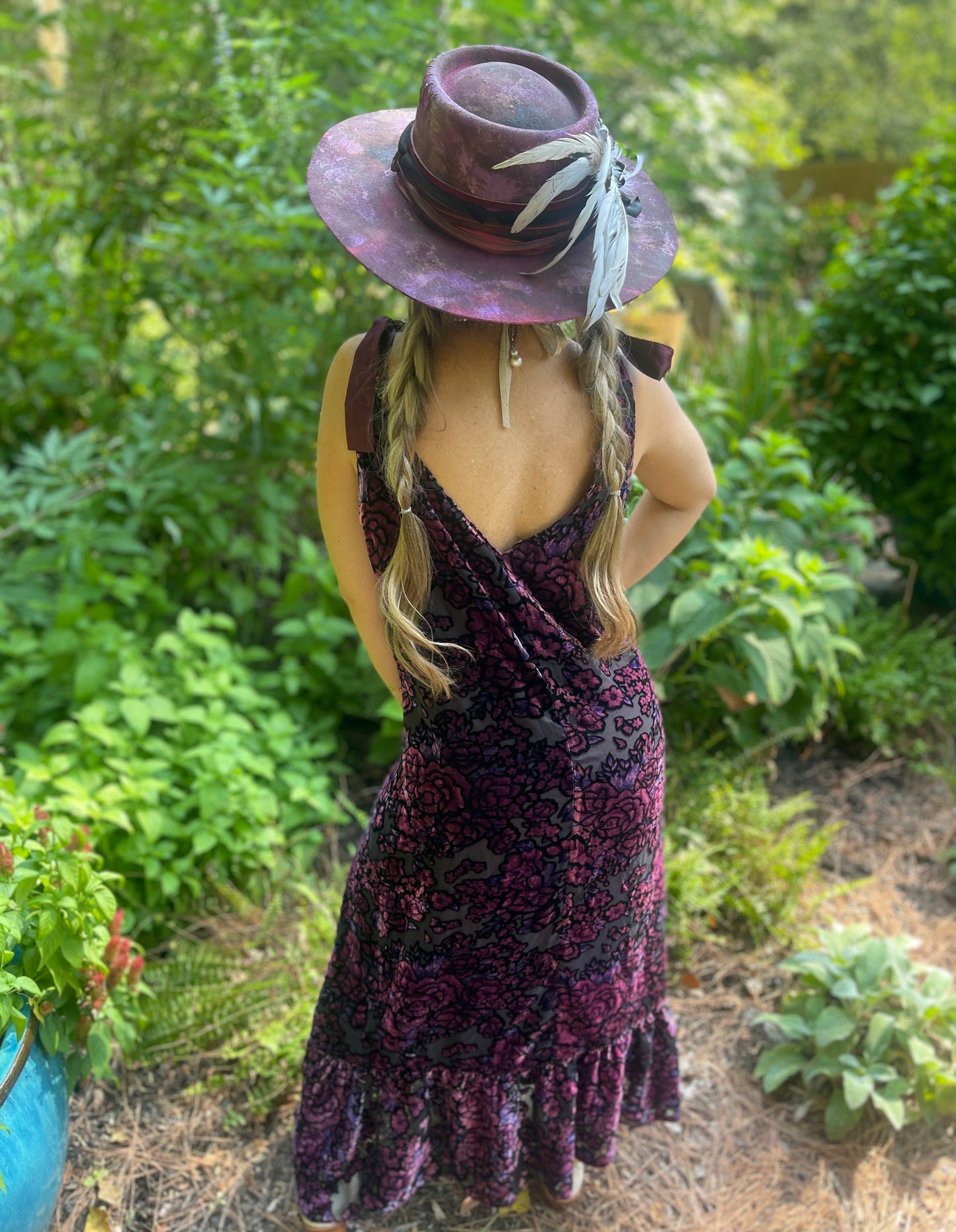 Burnout Velvet Dress