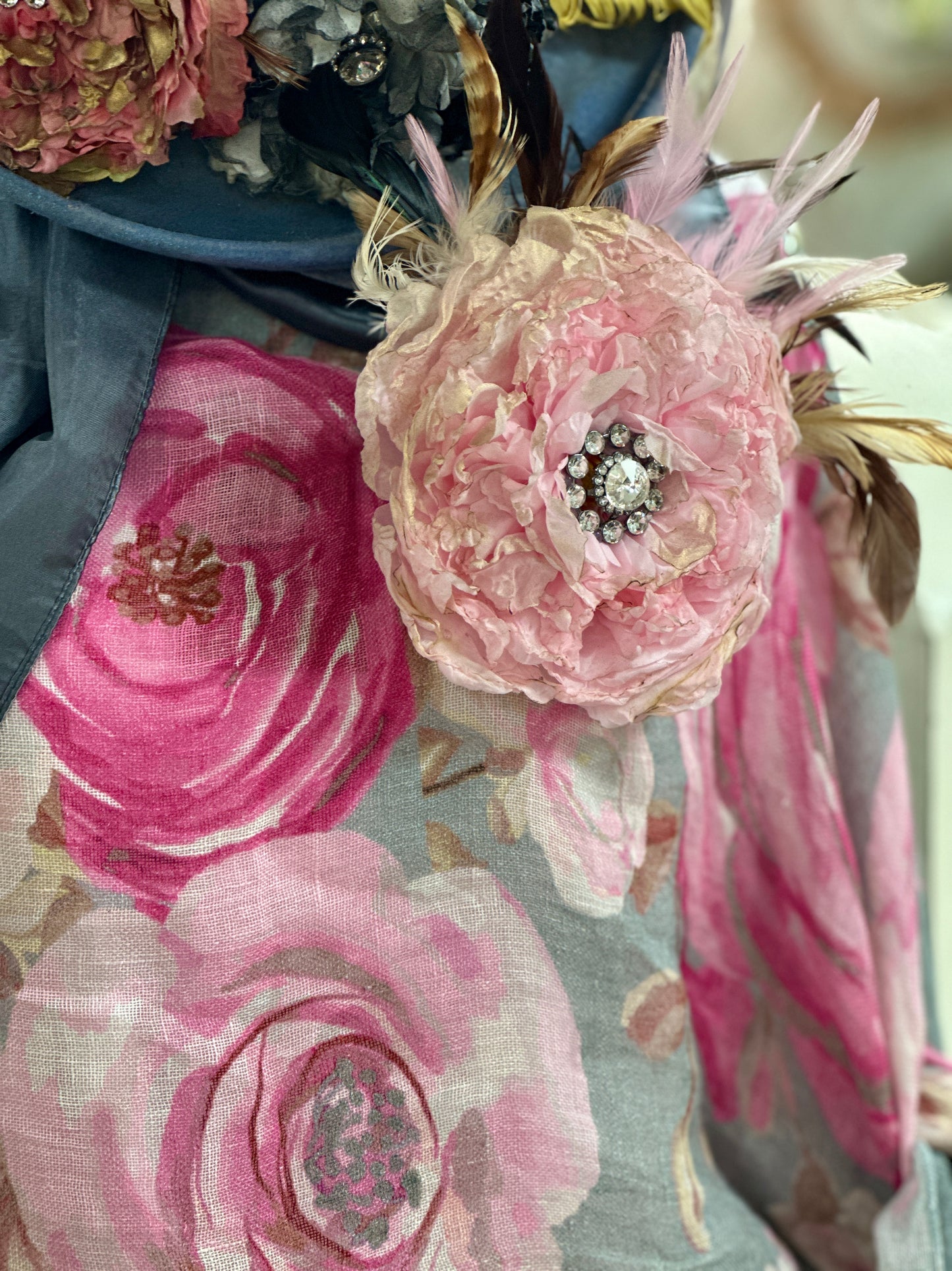 Beauty Rose Butterfly Garden Linen Softie