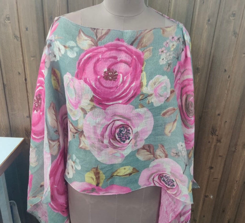 Beauty Rose Butterfly Garden Linen Softie