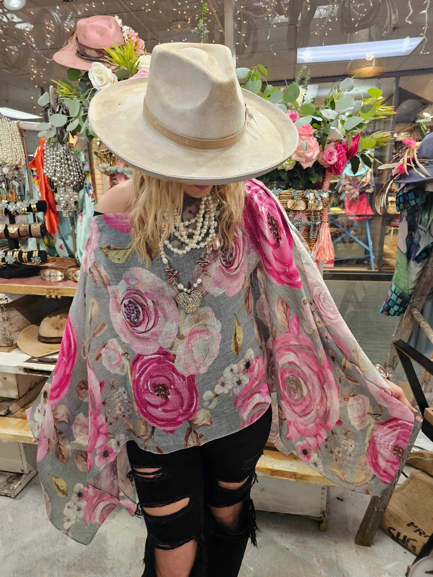 Beauty Rose Butterfly Garden Linen Softie