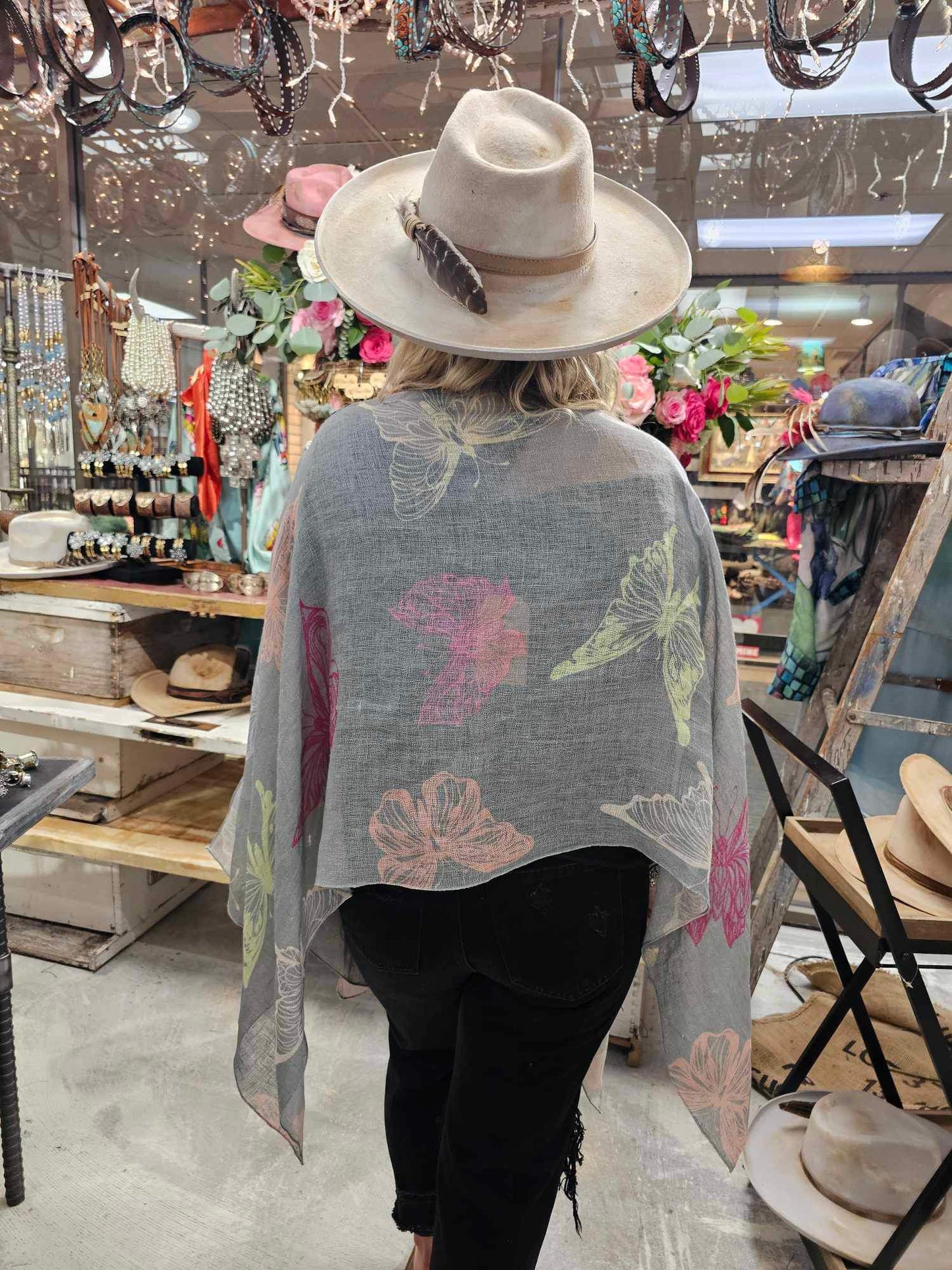 Beauty Rose Butterfly Garden Linen Softie