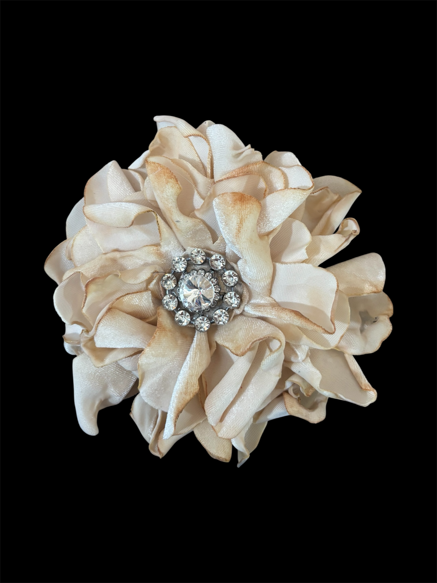 Hand Dyed Distressed Velvet Flower Pin