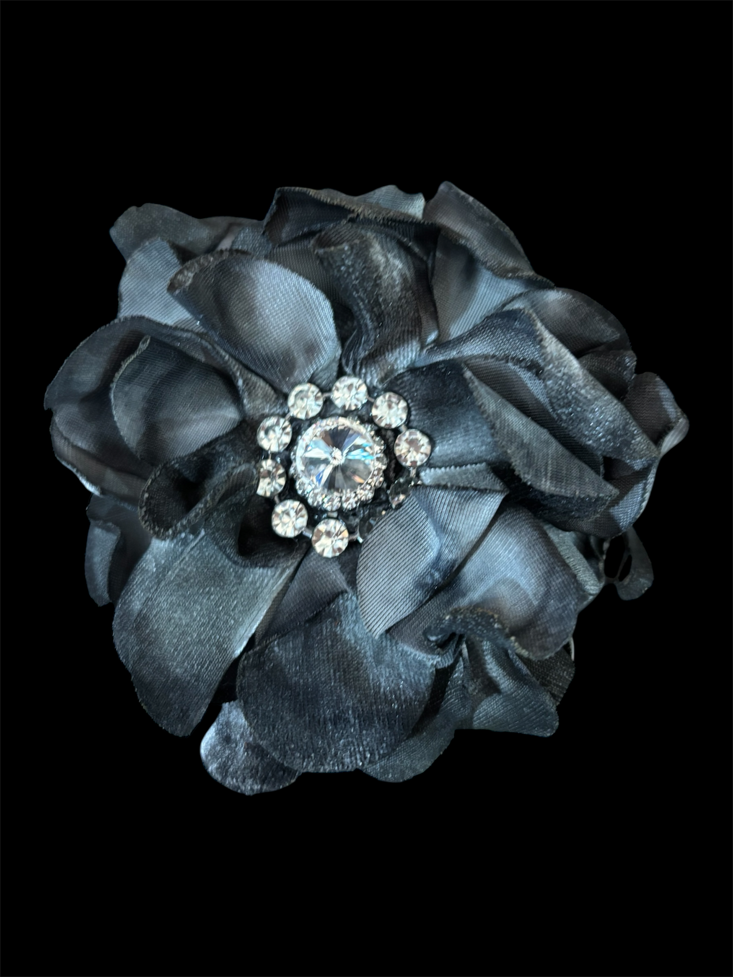 Hand Dyed Distressed Velvet Flower Pin