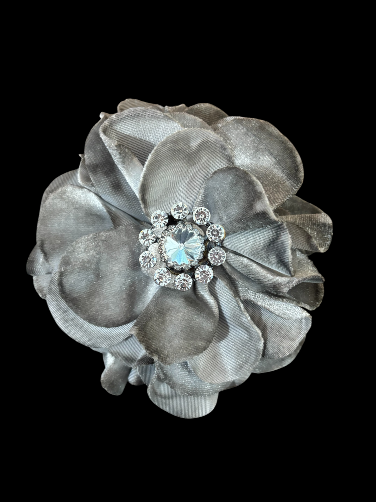 Hand Dyed Distressed Velvet Flower Pin