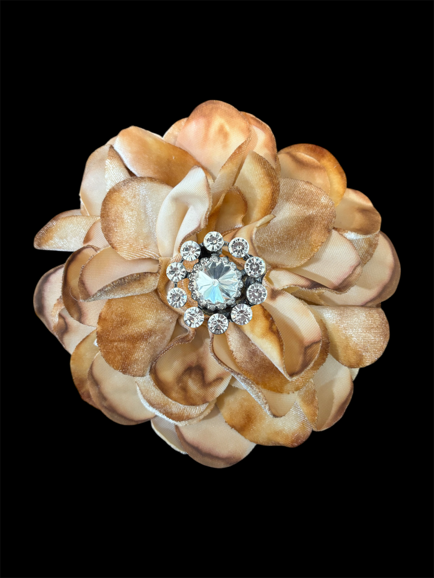 Hand Dyed Distressed Velvet Flower Pin