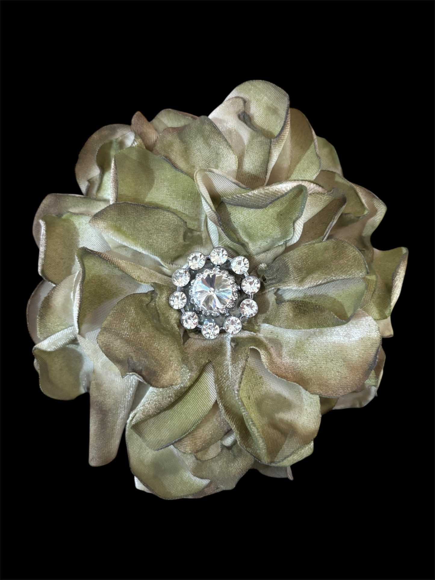 Hand Dyed Distressed Velvet Flower Pin