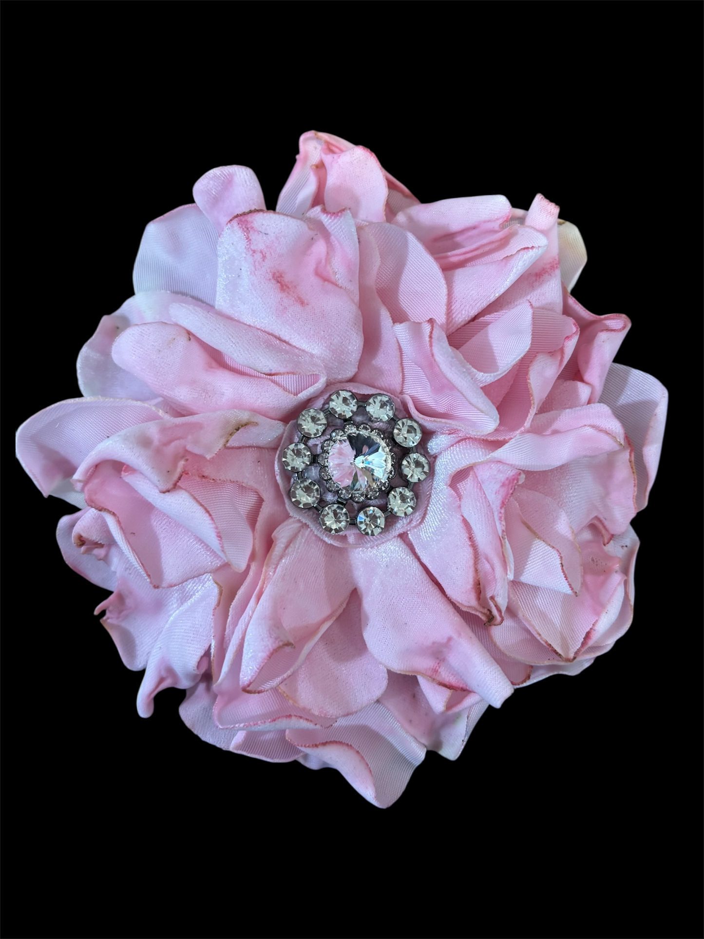 Hand Dyed Distressed Velvet Flower Pin