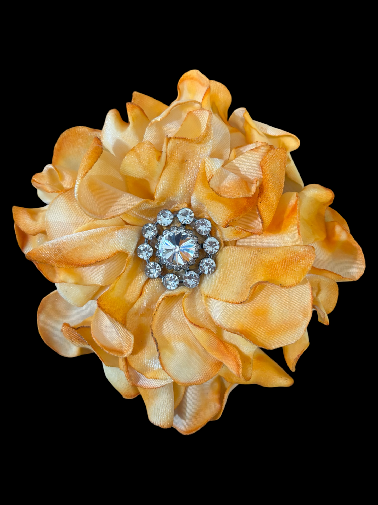 Hand Dyed Distressed Velvet Flower Pin
