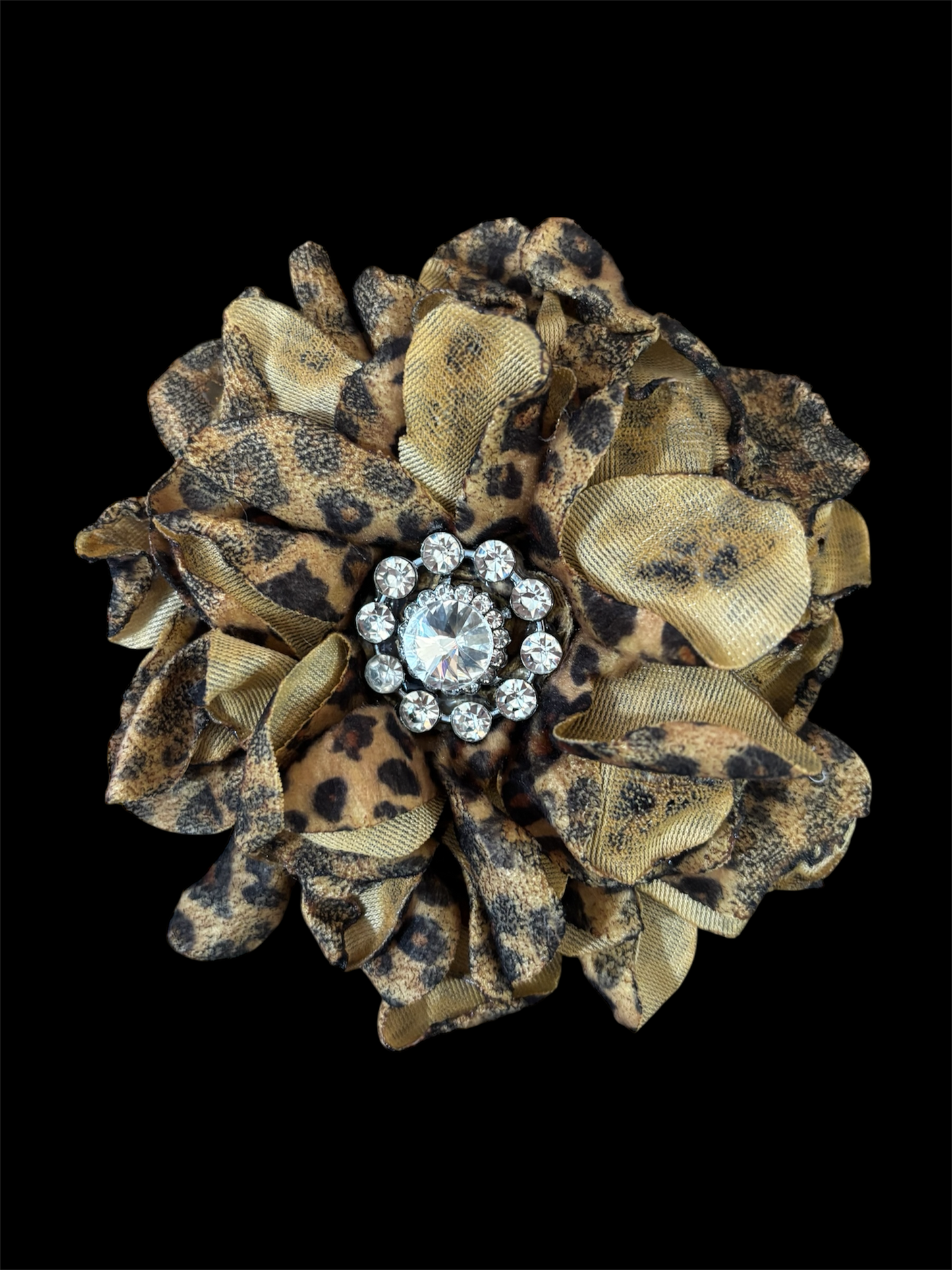 Hand Dyed Distressed Velvet Flower Pin