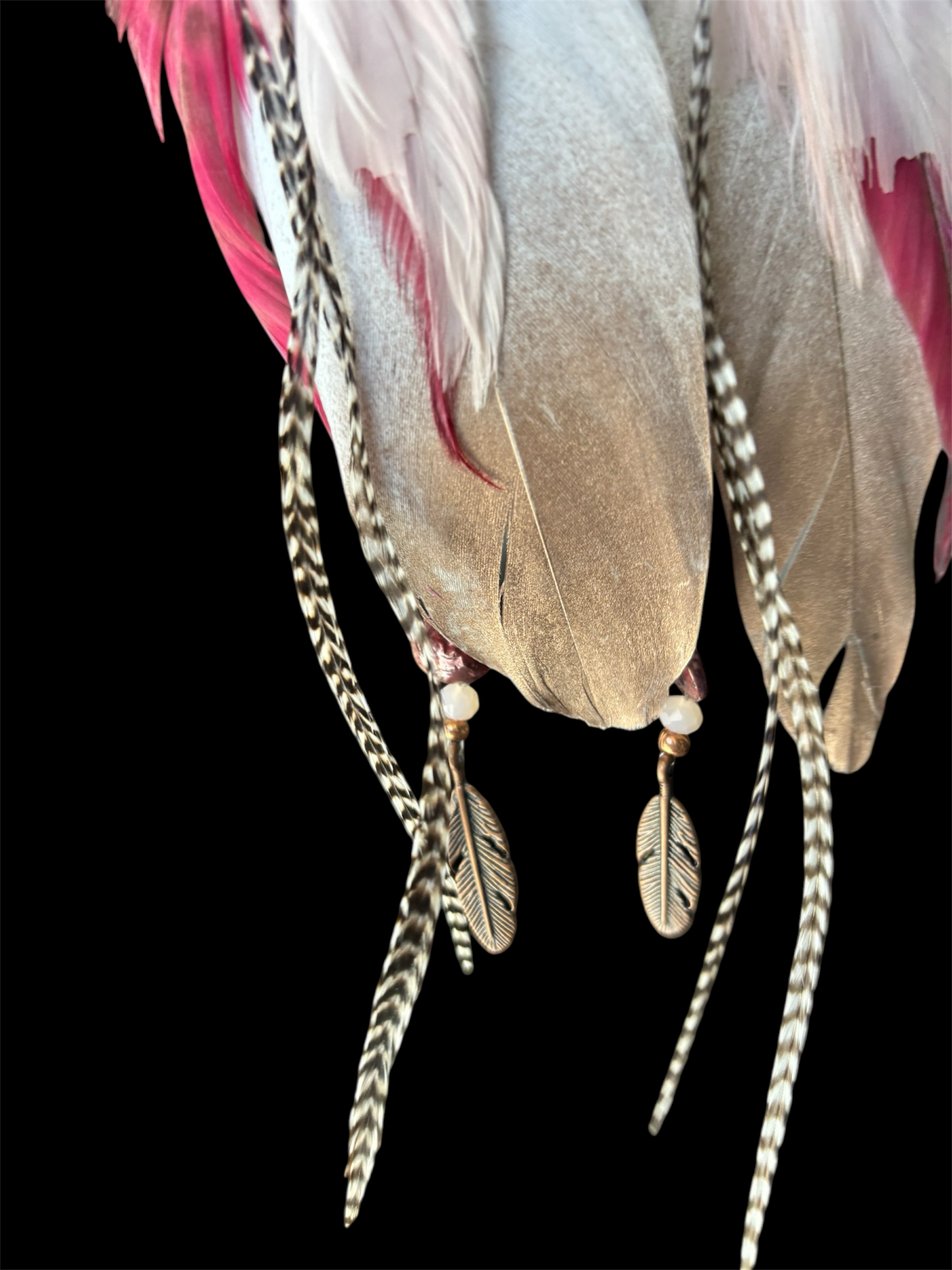 Pretty in Pink Fancy Feather Earrings