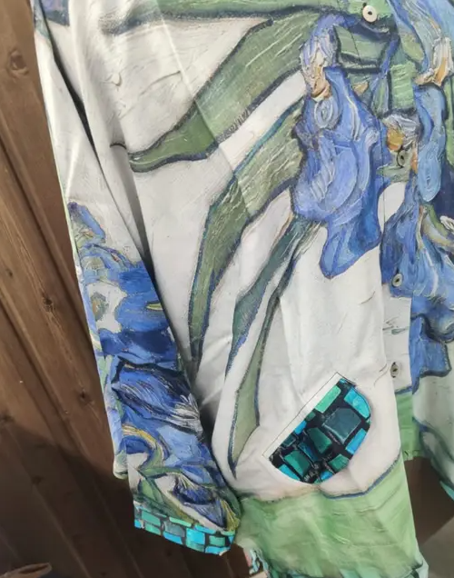 Iris Modal Satin Kimono