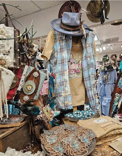 Distressed Sky Blue Flannel Vest