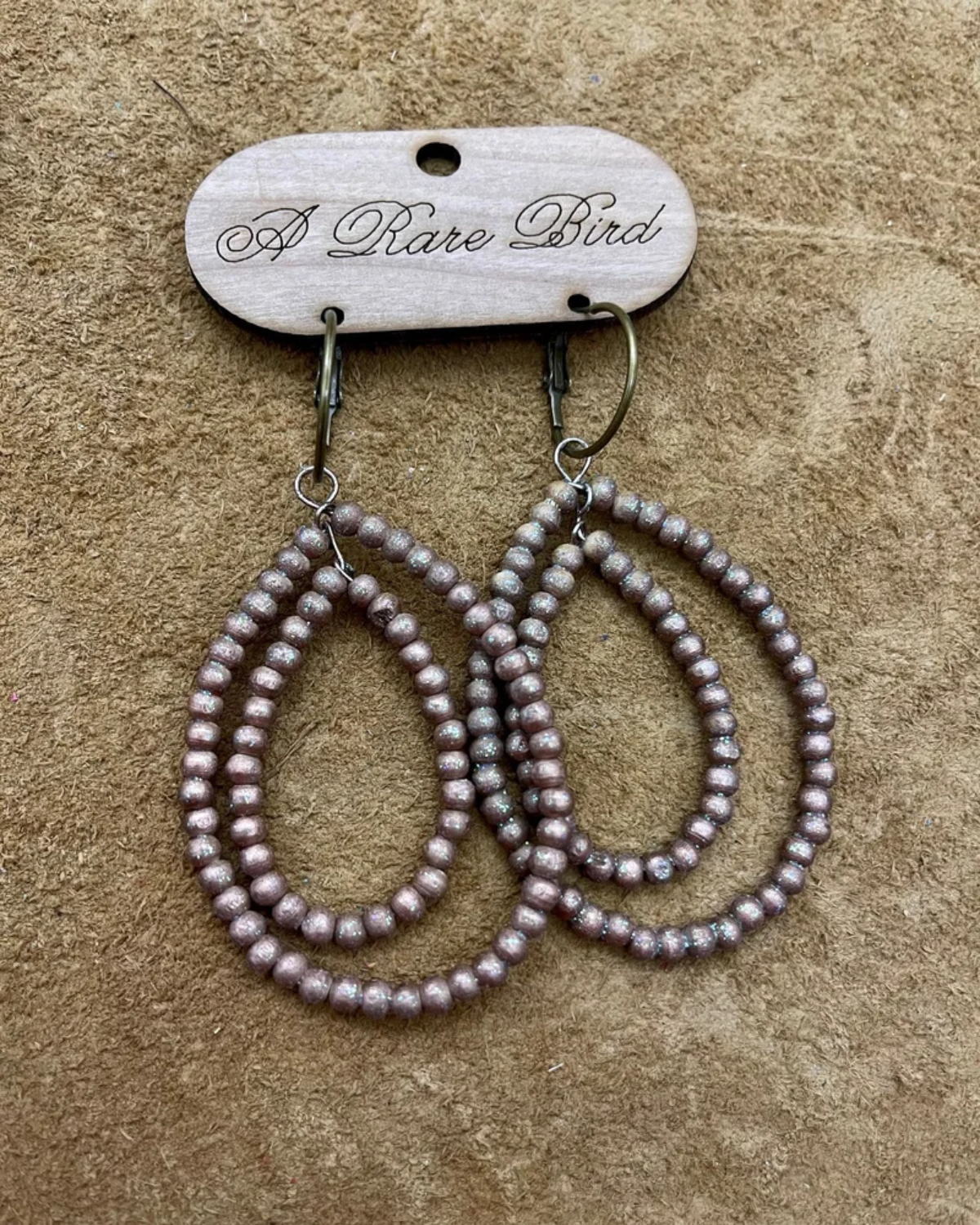 Teakwood Hoop Earrings