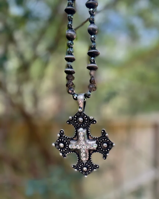 Gothic Silver Tone Pendant Necklace