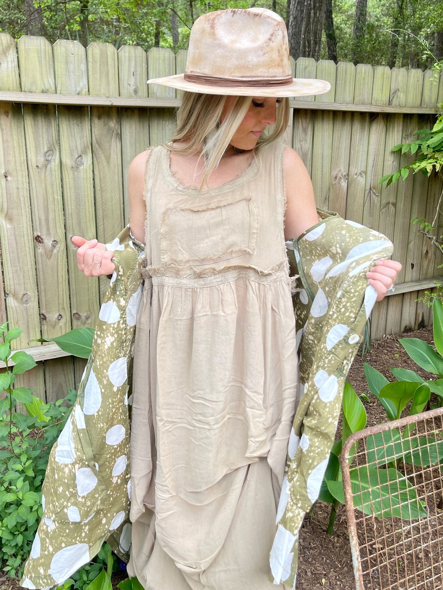 Beautiful Ruffle Linen Dress