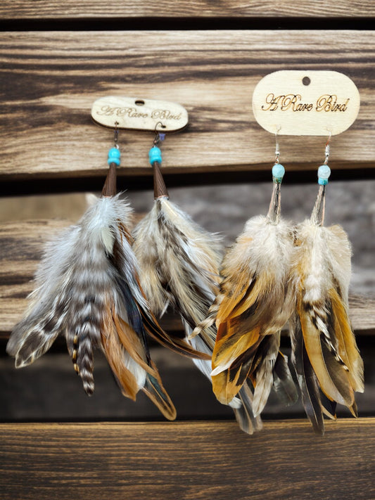 Feather Feather Dangle Earrings