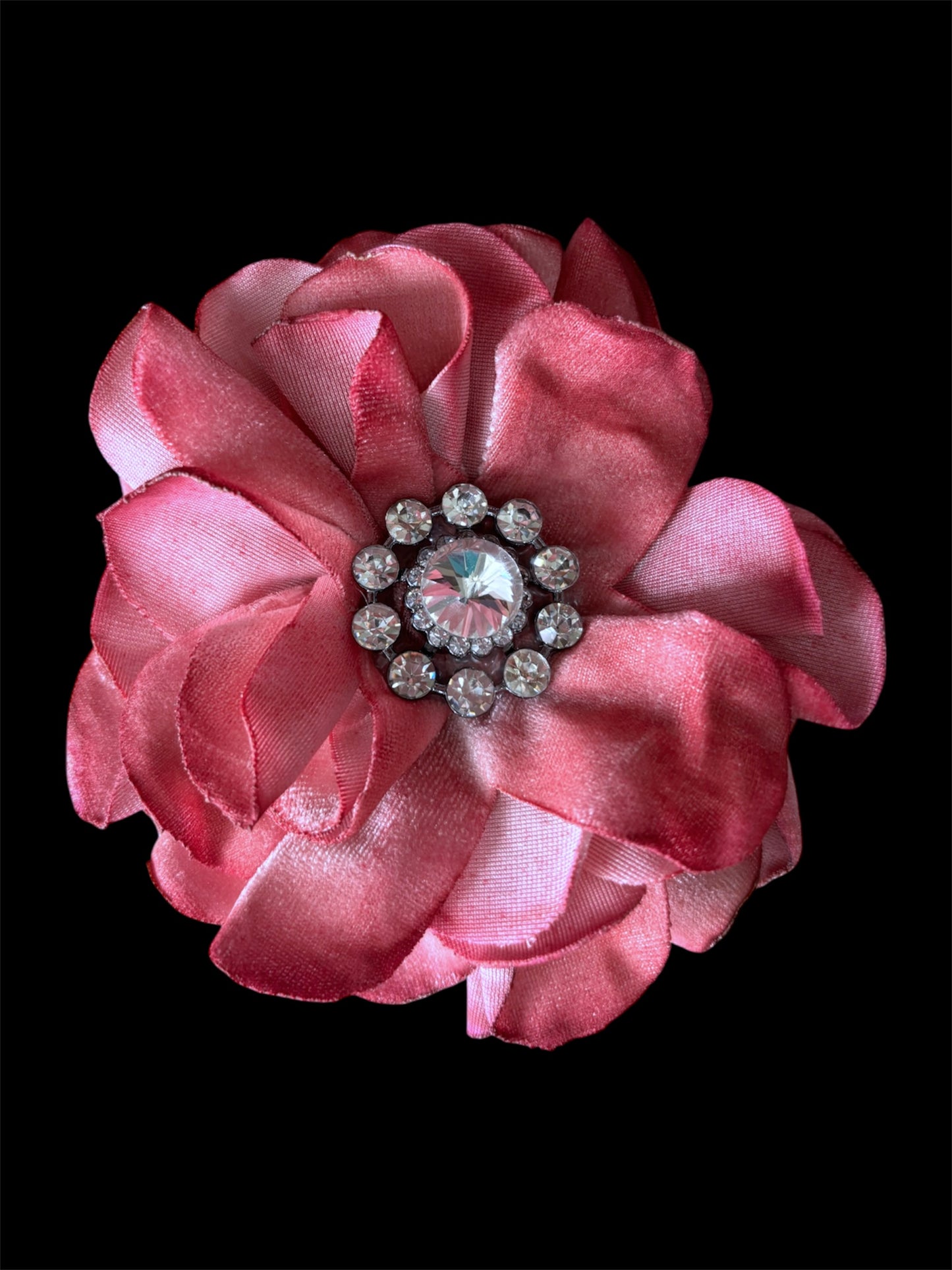 Hand Dyed Distressed Velvet Flower Pin